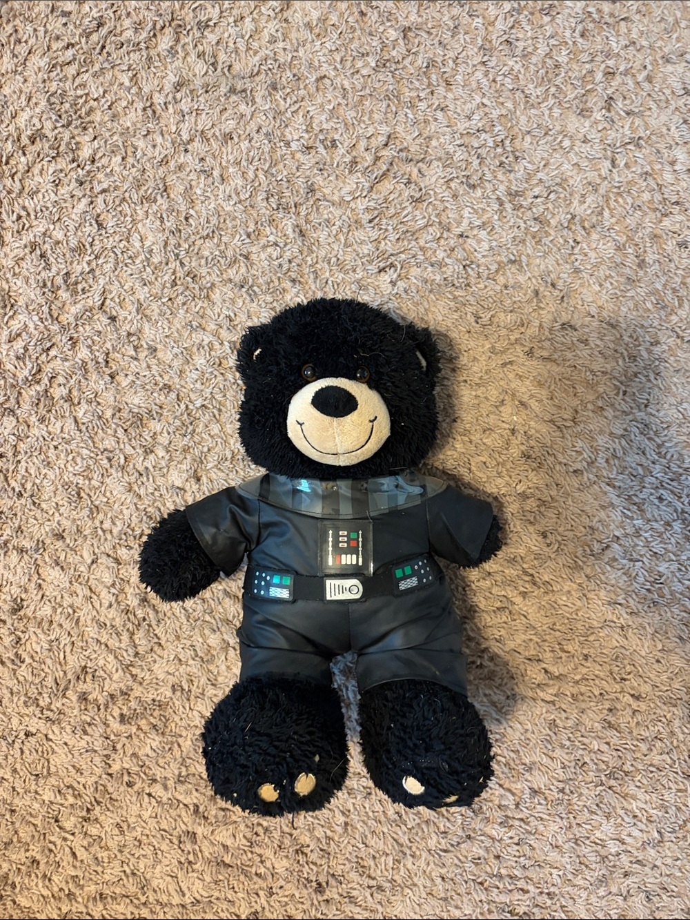Build-A-Bear Black Plush Bear in Space Outfit